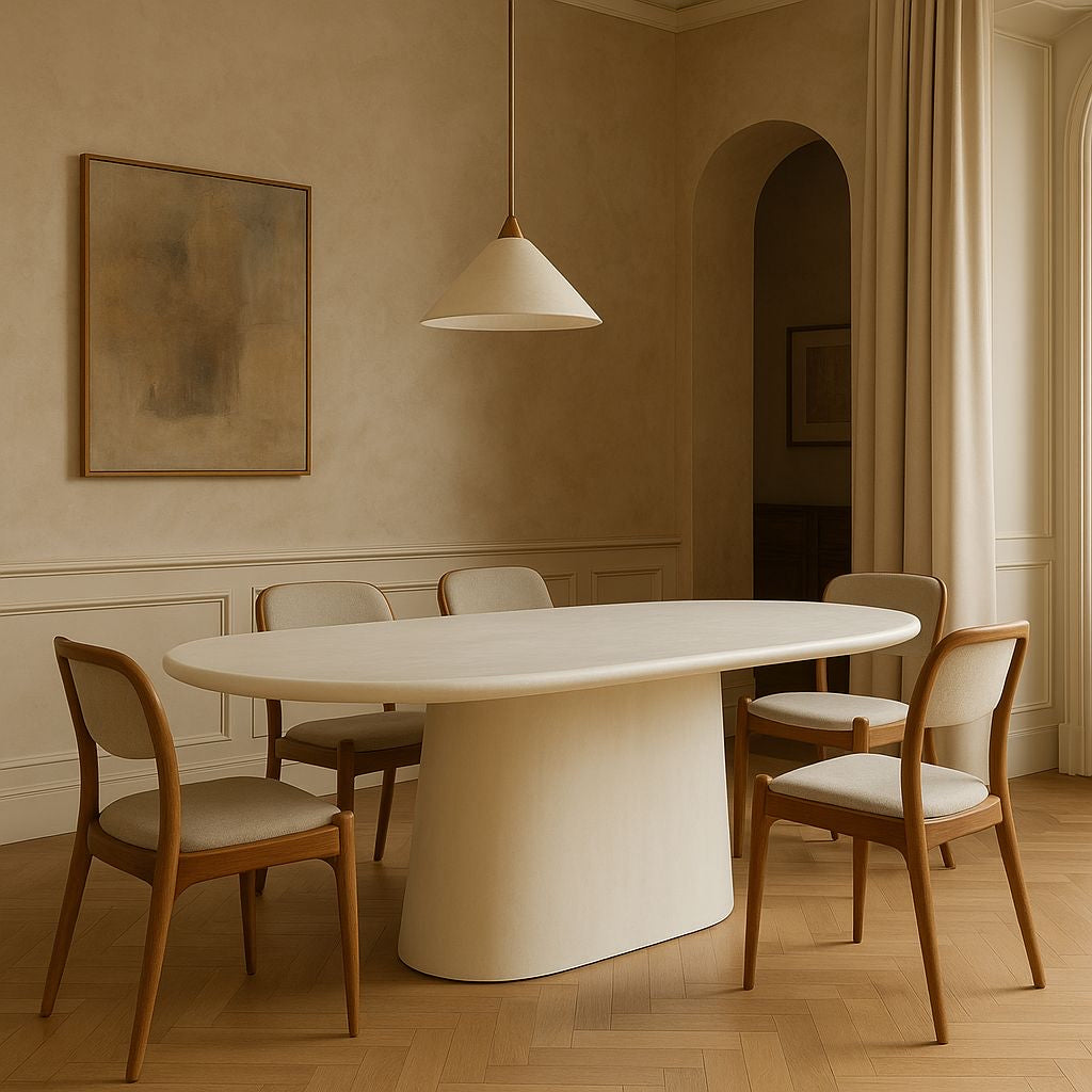 Lime Plaster Dining Table 200×100×76 cm