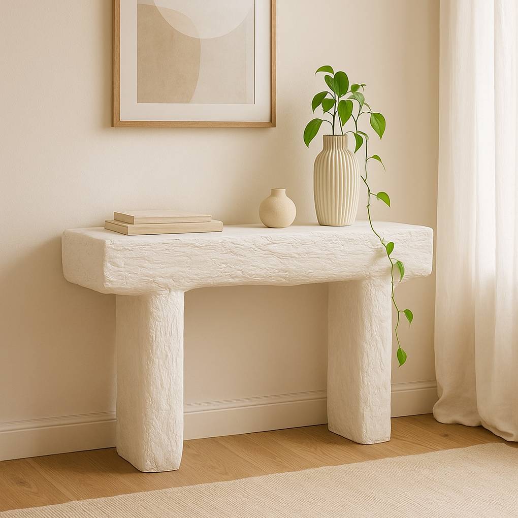 Lime Plaster Console Table