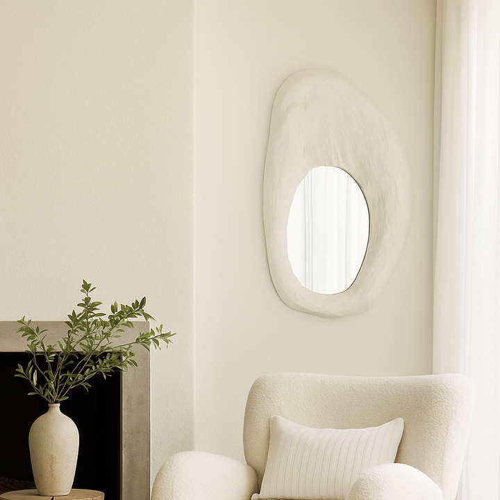 Organic Textured Wall Mirror – 60x7x90 cm