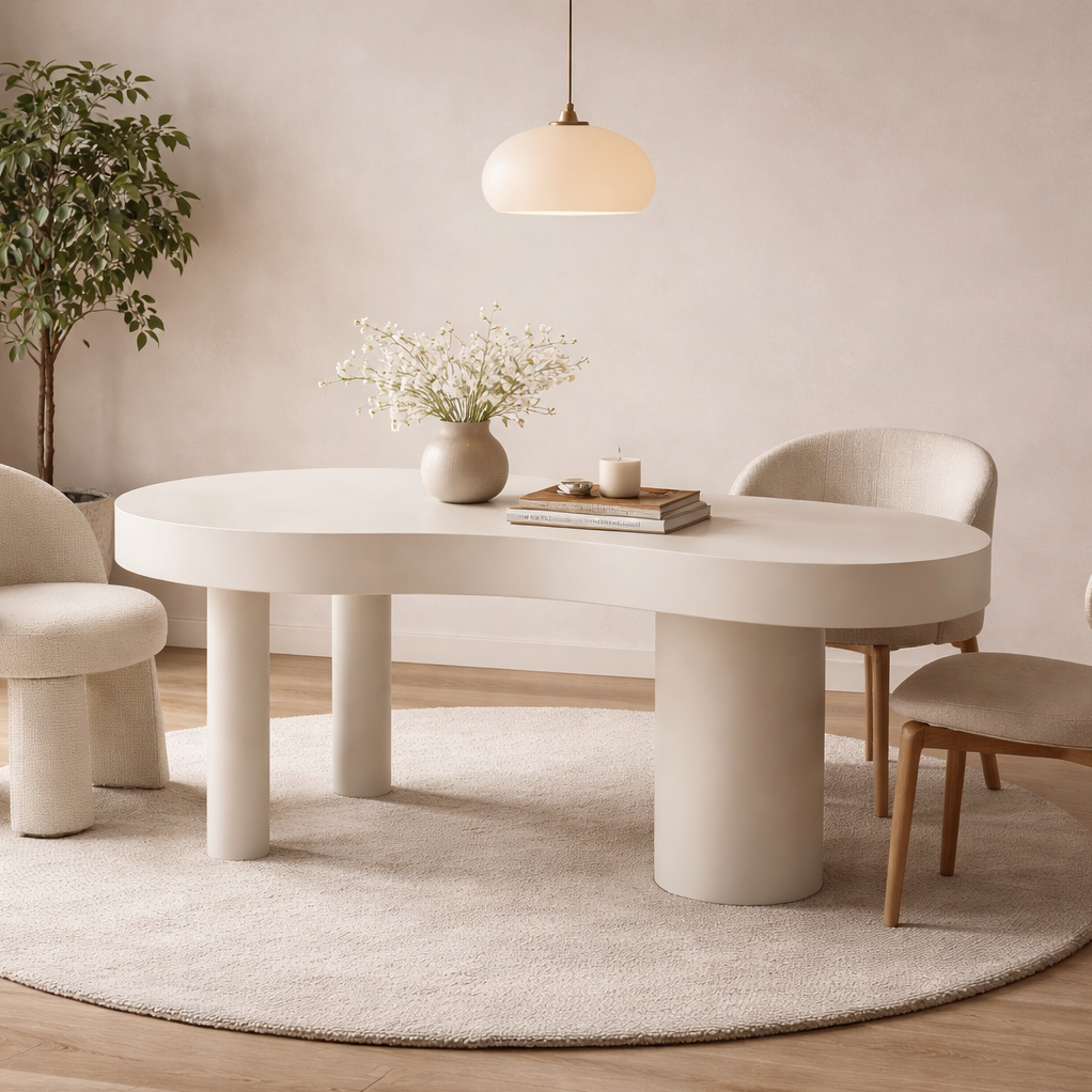 Lime Plaster Dining Table 210×120×76 cm