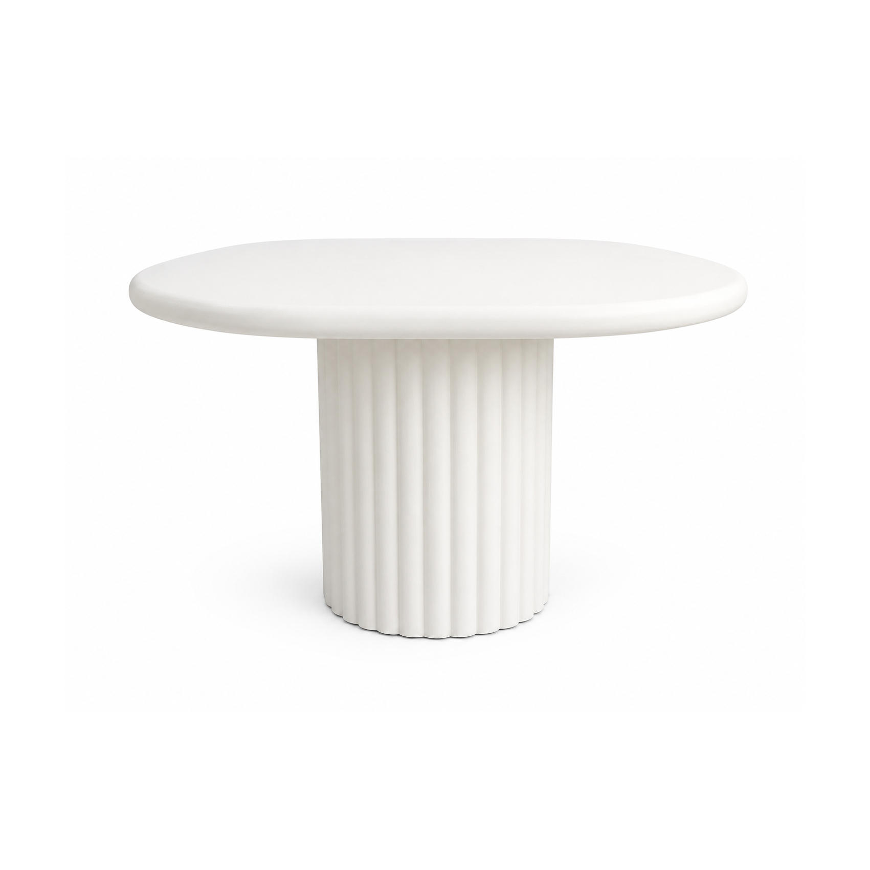 Bello Stucco Oval Dining Table 200 × 105 × 76 cm | Handmade Lime Plaster Finish | Modern Designer Dining Table | Premium MDF Construction |