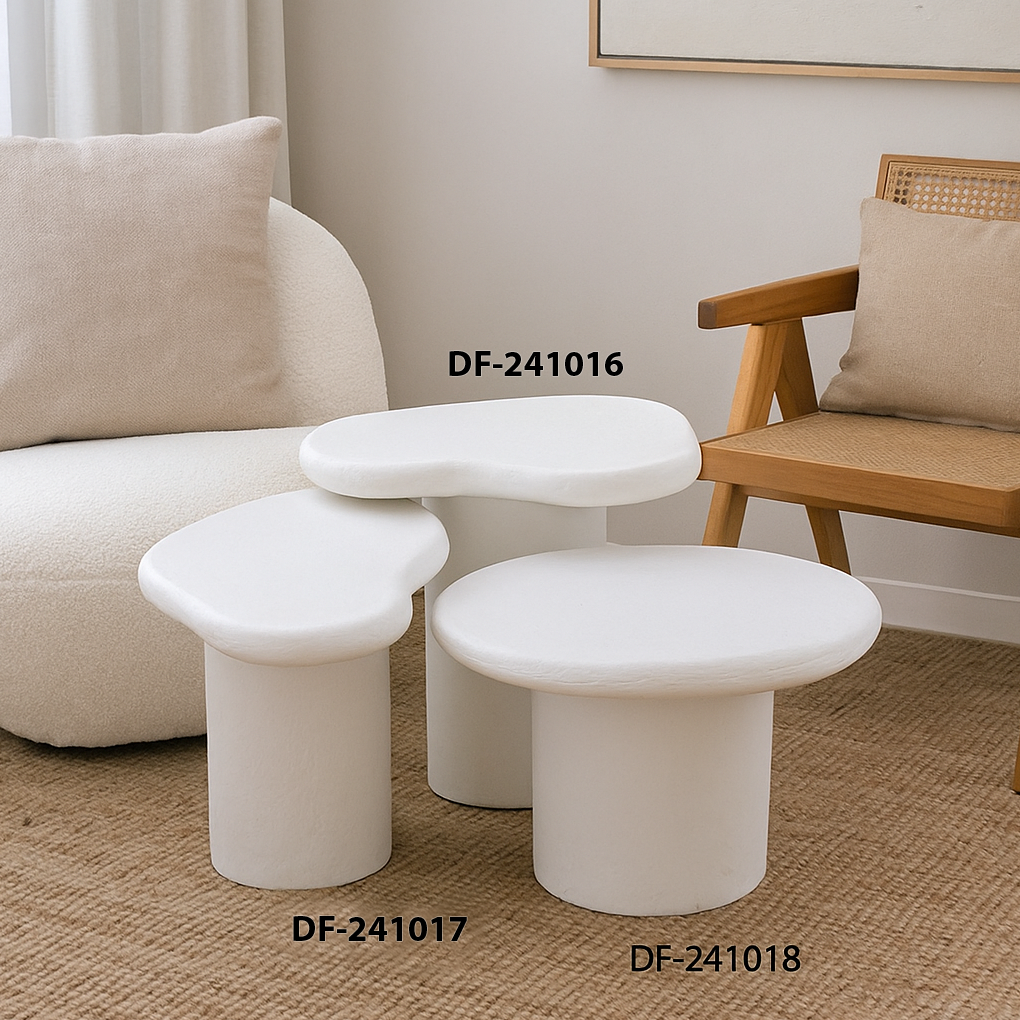COFFEE TABLE WITH SIDE TABLE – SET OF THREE (58×42×48 CM, 58×40×42 CM, 60×50×36 CM)
