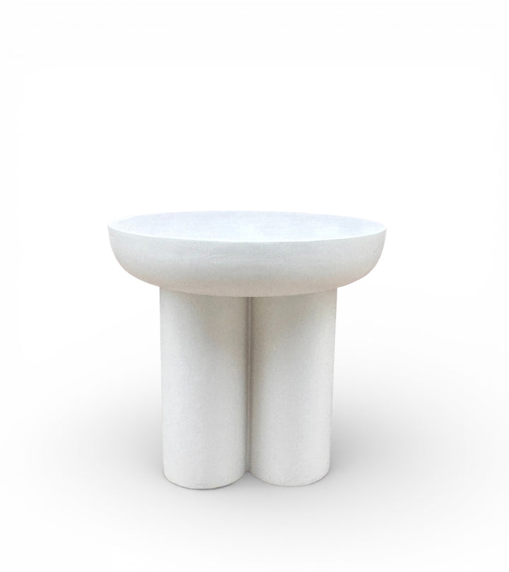 Lime Plaster modern round coffee table (50×50×47 cm)