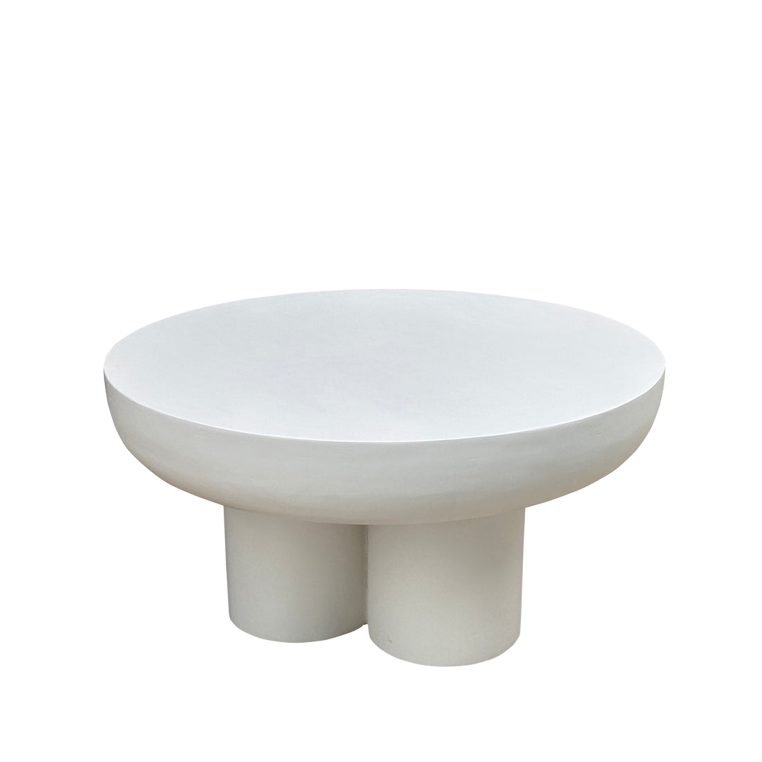 Lime Plaster Round Coffee Table – 70x70x35 cm | Modern Minimalist Design