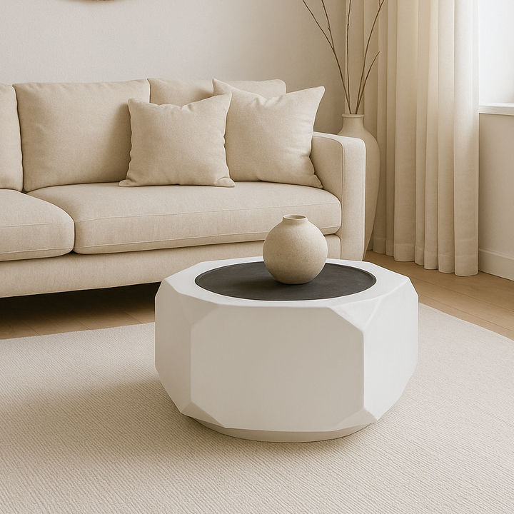 Milky White Coffee Table 70x70x35cm