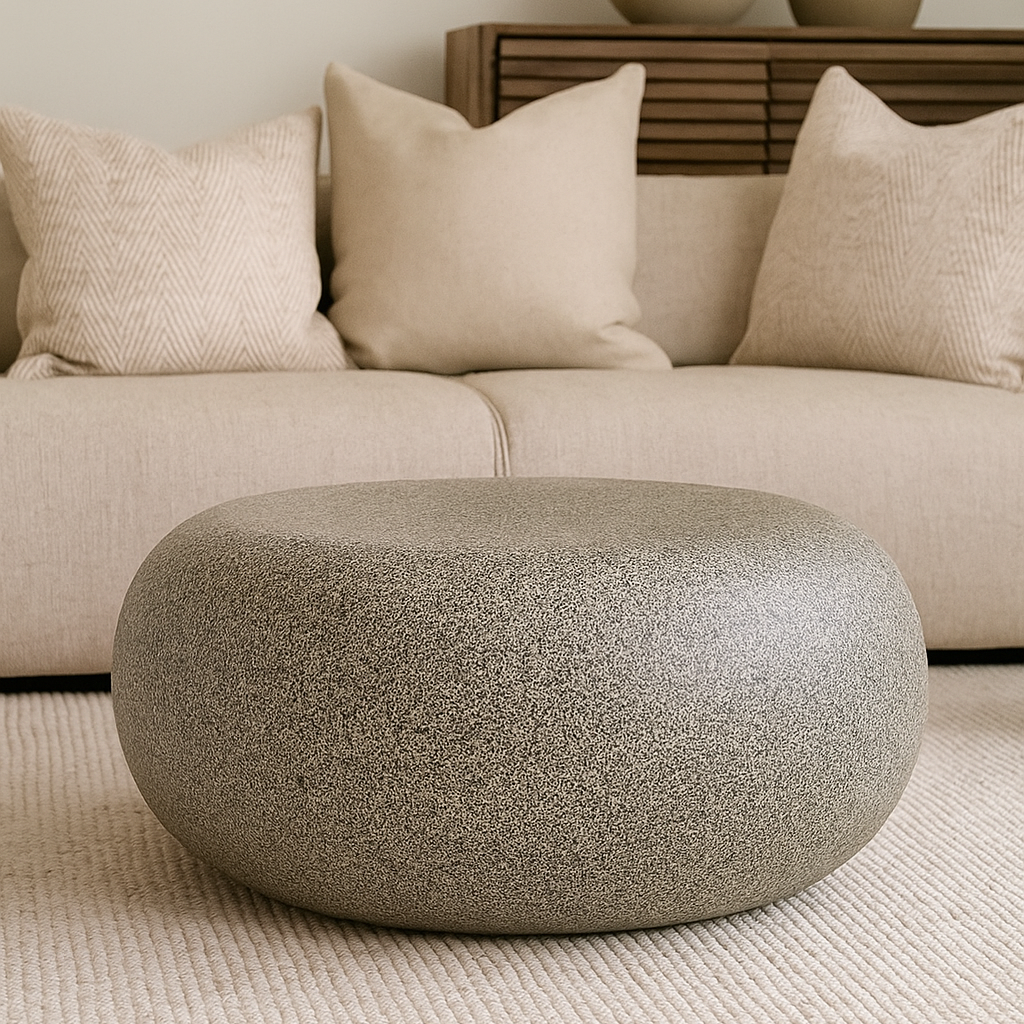 Pebble Textured Coffee Table 50x50x25 cm