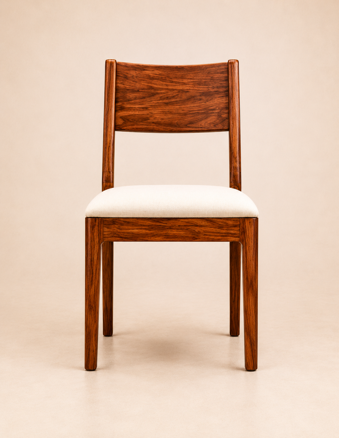 Modern Solid Wood Dining Chair with Upholstered Seat (SET OF TWO CHAIR)