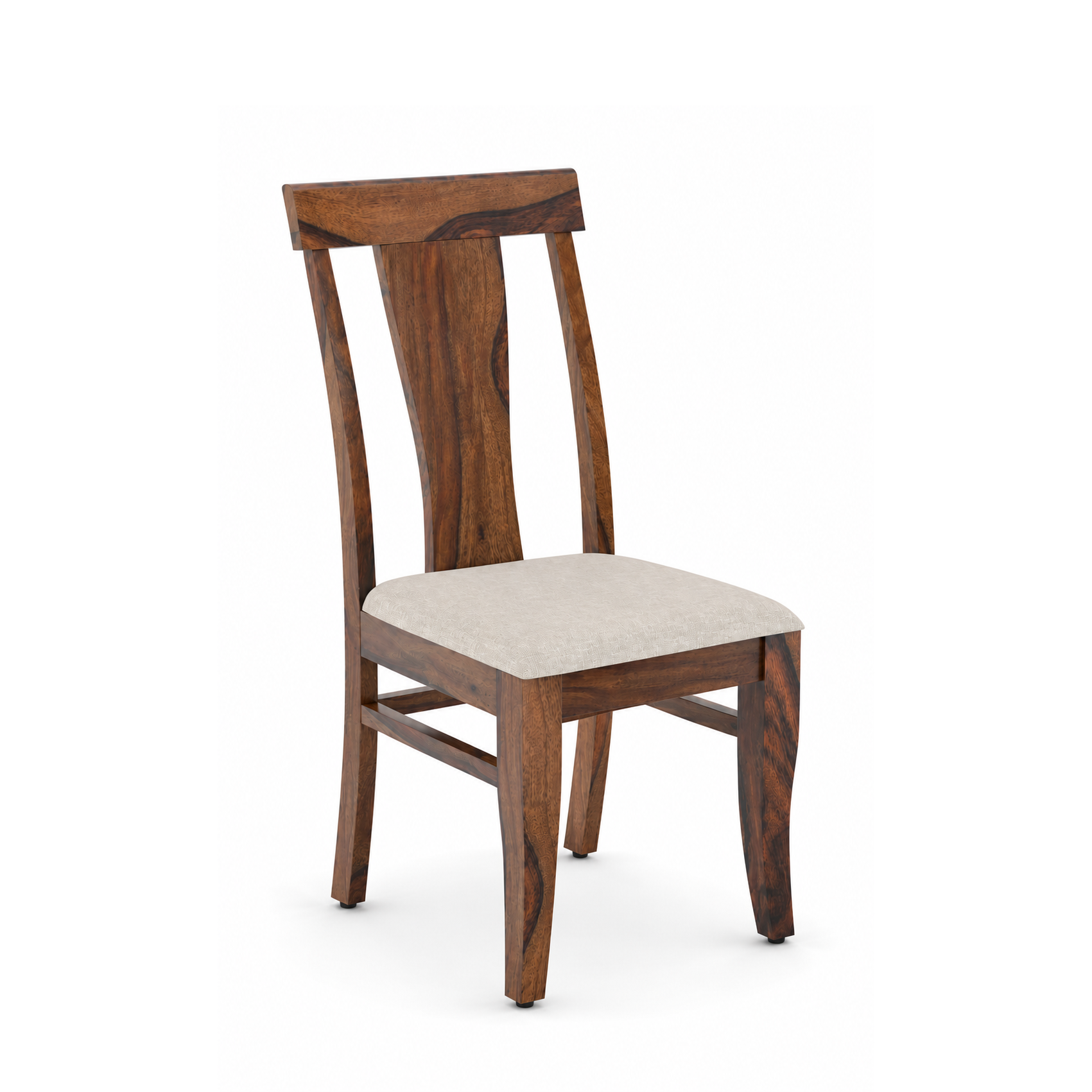 Modern Upholstered Dining Chair | Contemporary Wooden Frame Chair | Padded Seat | 45 × 52 × 82 cm