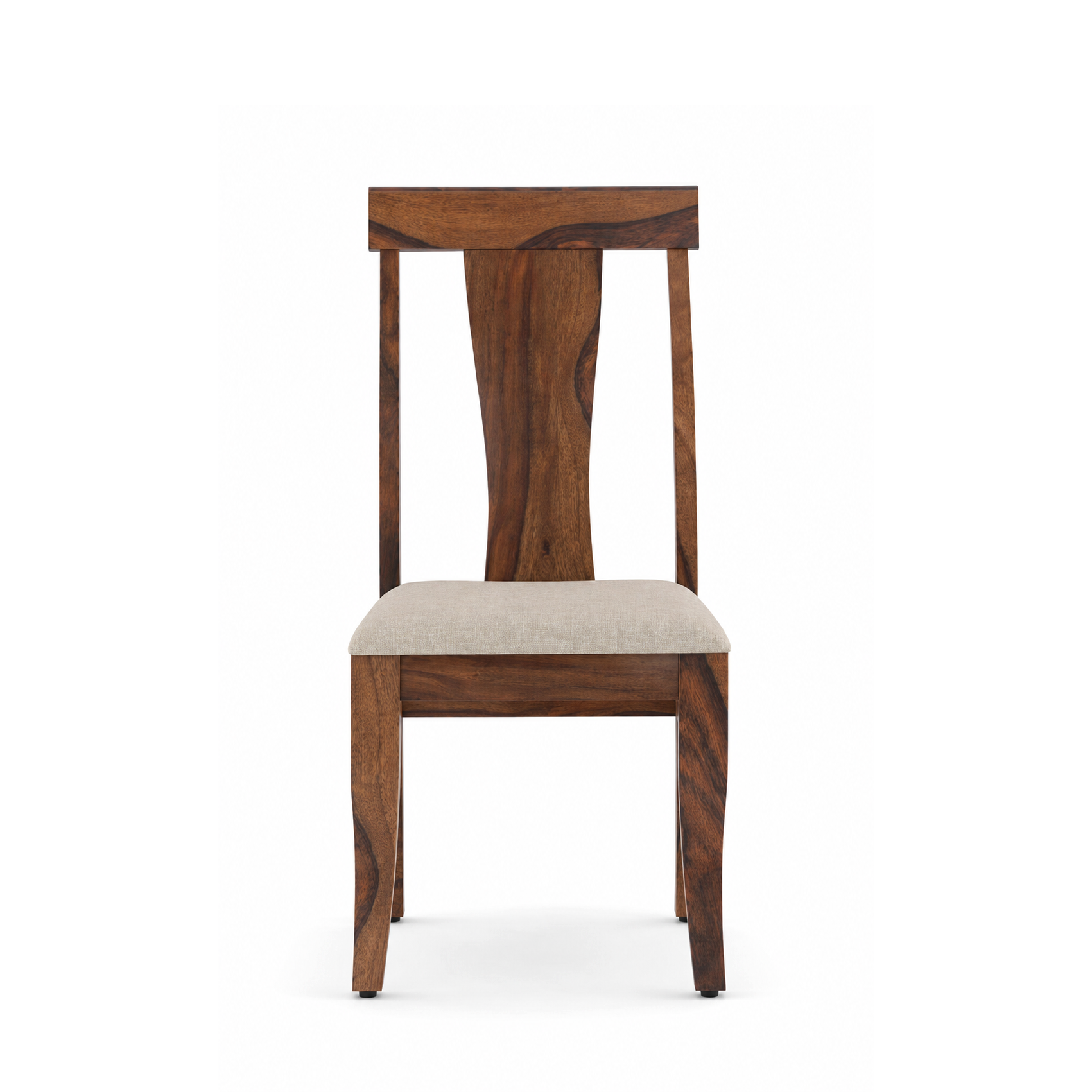 Modern Upholstered Dining Chair | Contemporary Wooden Frame Chair | Padded Seat | 45 × 52 × 82 cm