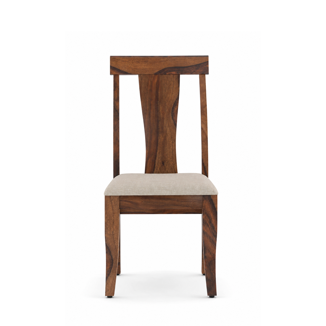 Modern Upholstered Dining Chair | Contemporary Wooden Frame Chair | Padded Seat | 45 × 52 × 82 cm