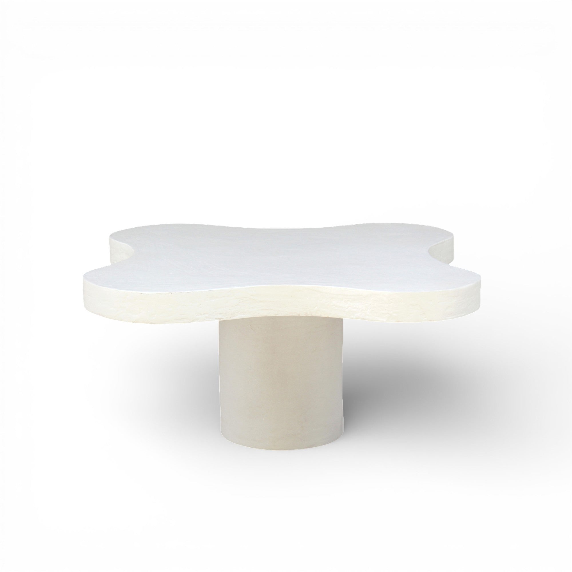 Lime Plaster Sculptural Coffee Table – Modern Organic Design || 80 × 80 × 41 CM