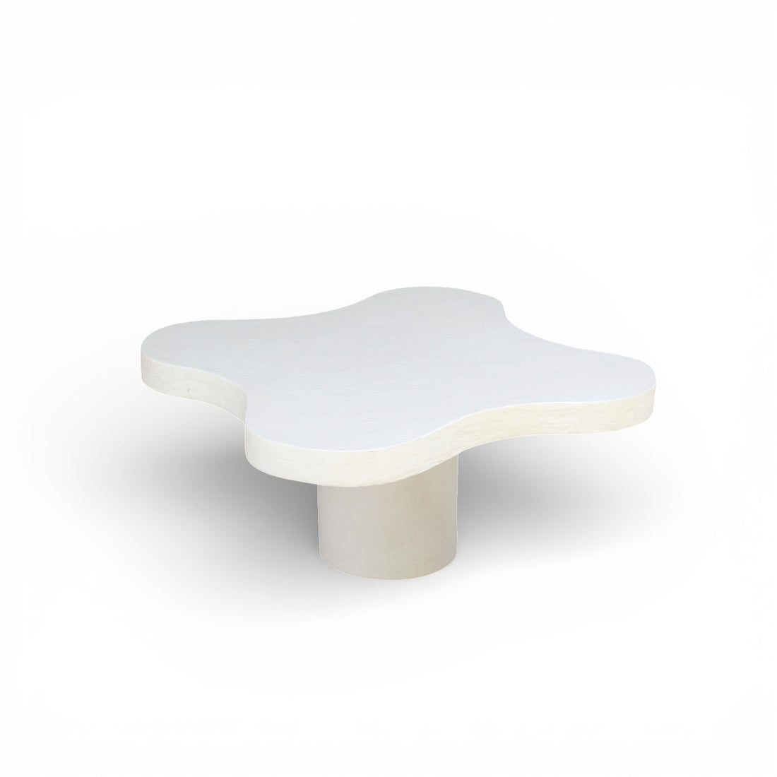 Lime Plaster Sculptural Coffee Table – Modern Organic Design || 80 × 80 × 41 CM