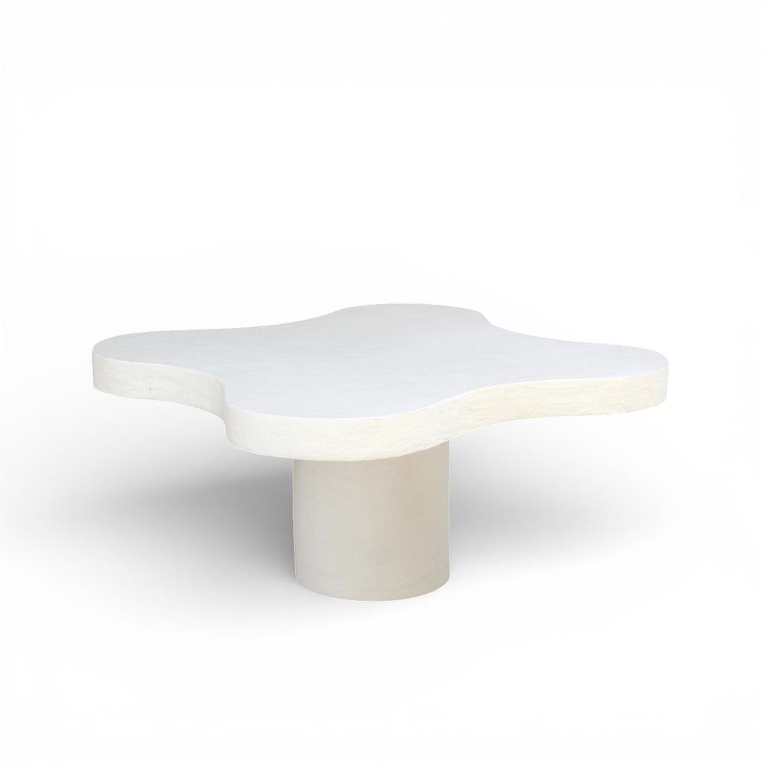 Lime Plaster Sculptural Coffee Table – Modern Organic Design || 80 × 80 × 41 CM
