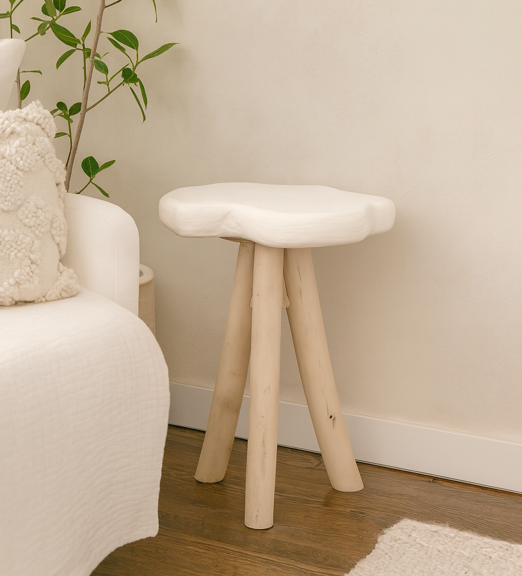 Petra Lime Plaster Side Table 40x40x45 cm