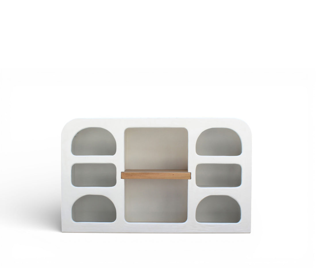 Handcrafted Lime Plaster Storage Sideboard – 150x40x90 cm