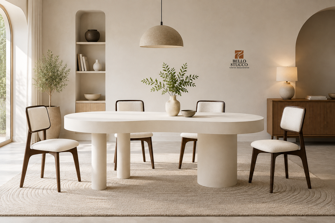 Lime Plaster Dining Table 210×120×76 cm