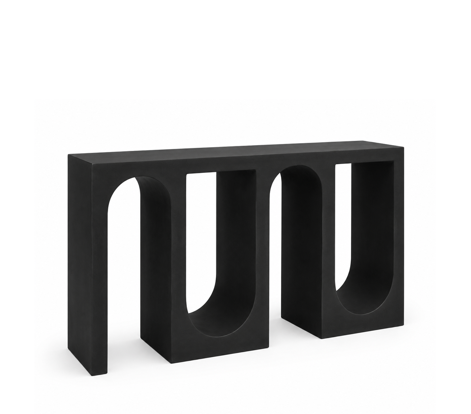 Modern Arch Console Table – Lime Plaster & Coconut Finish | 151 x 33 x 80 cm