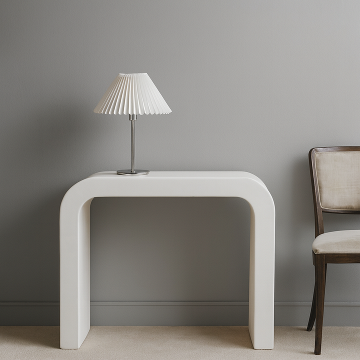 Arcata Console Table || Lime Plaster U-Shaped Side Table – 90×40×77 cm