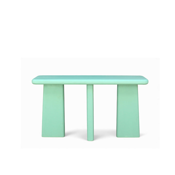 Modern Mint || Lime Plaster Console Table – 140×40×77 cm