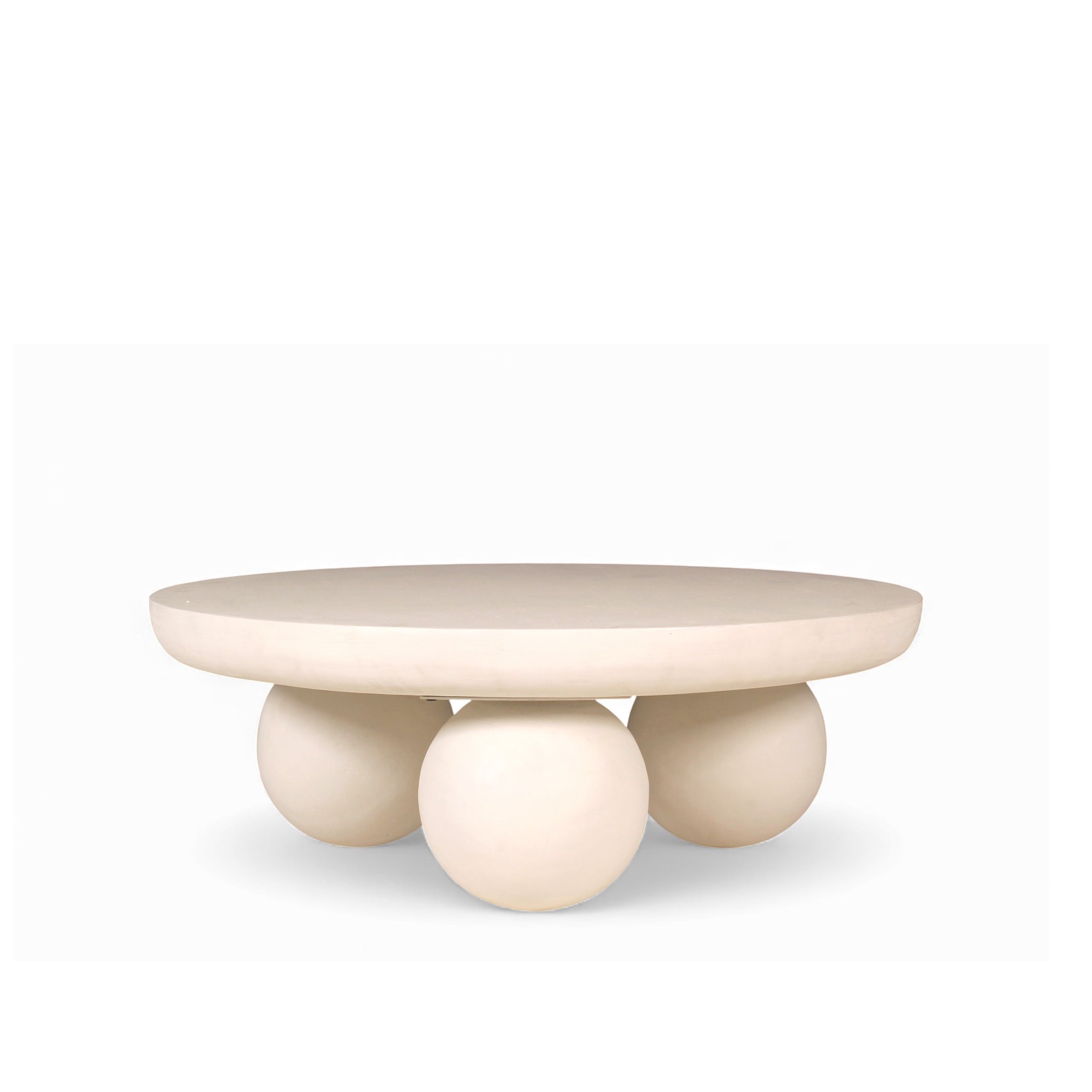 LIME PLASTER WITH IRON COFFEE TABLE 90×90×33 CM