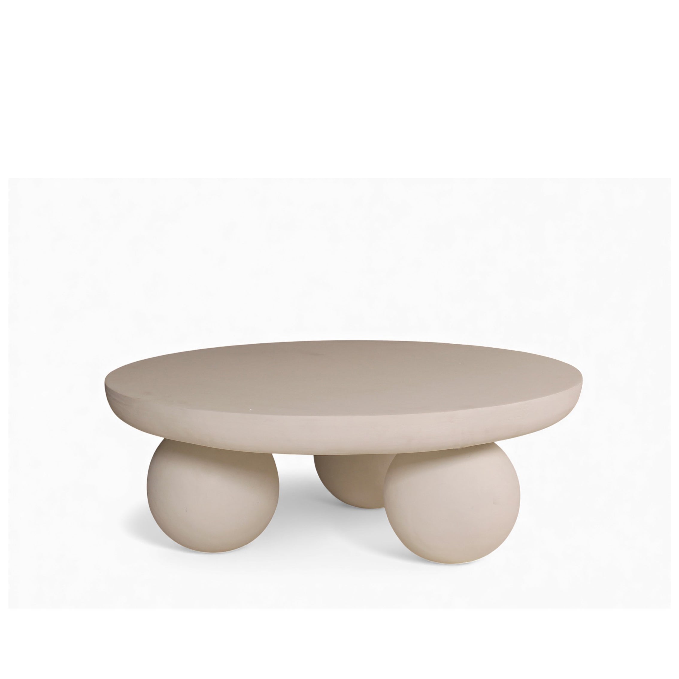 LIME PLASTER WITH IRON COFFEE TABLE 90×90×33 CM