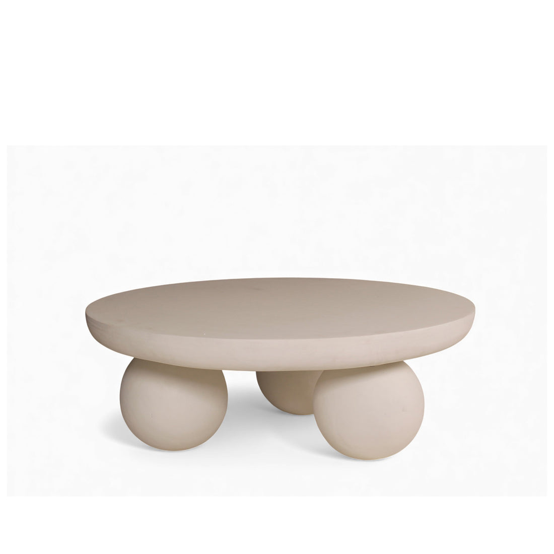 LIME PLASTER WITH IRON COFFEE TABLE 90×90×33 CM