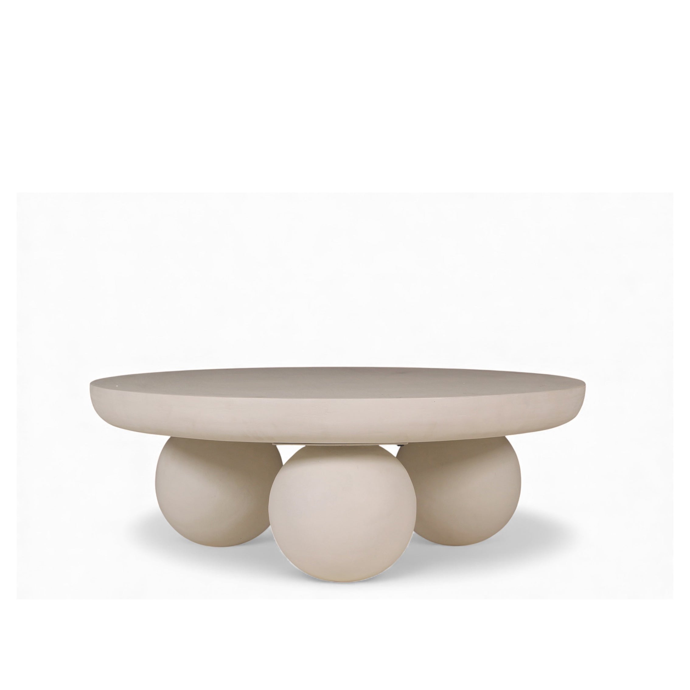 LIME PLASTER WITH IRON COFFEE TABLE 90×90×33 CM