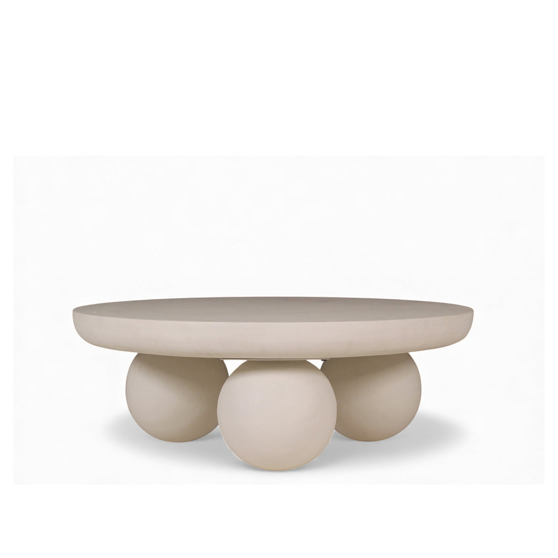 LIME PLASTER WITH IRON COFFEE TABLE 90×90×33 CM