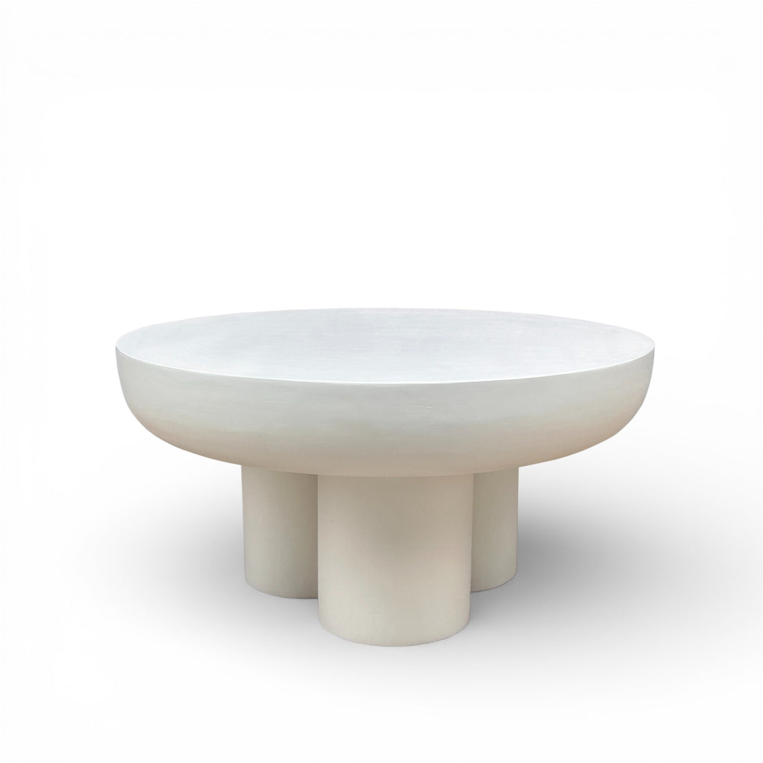 Lime Plaster Round Coffee Table – 70x70x35 cm | Modern Minimalist Design