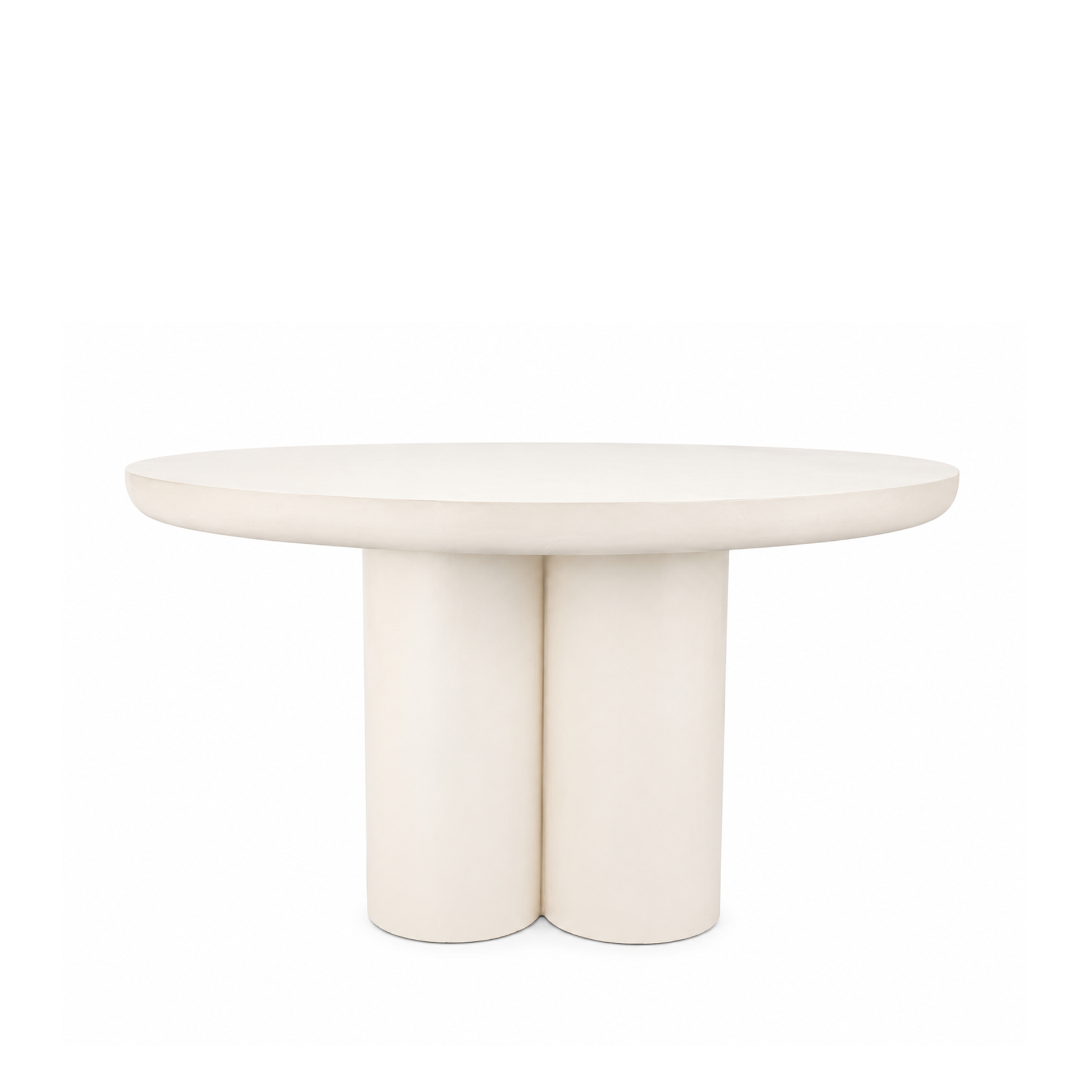 Modern Round Lime Plaster Dining Table – 130 × 130 × 78 cm | Contemporary Pedestal Dining Table for Dining Room & Kitchen