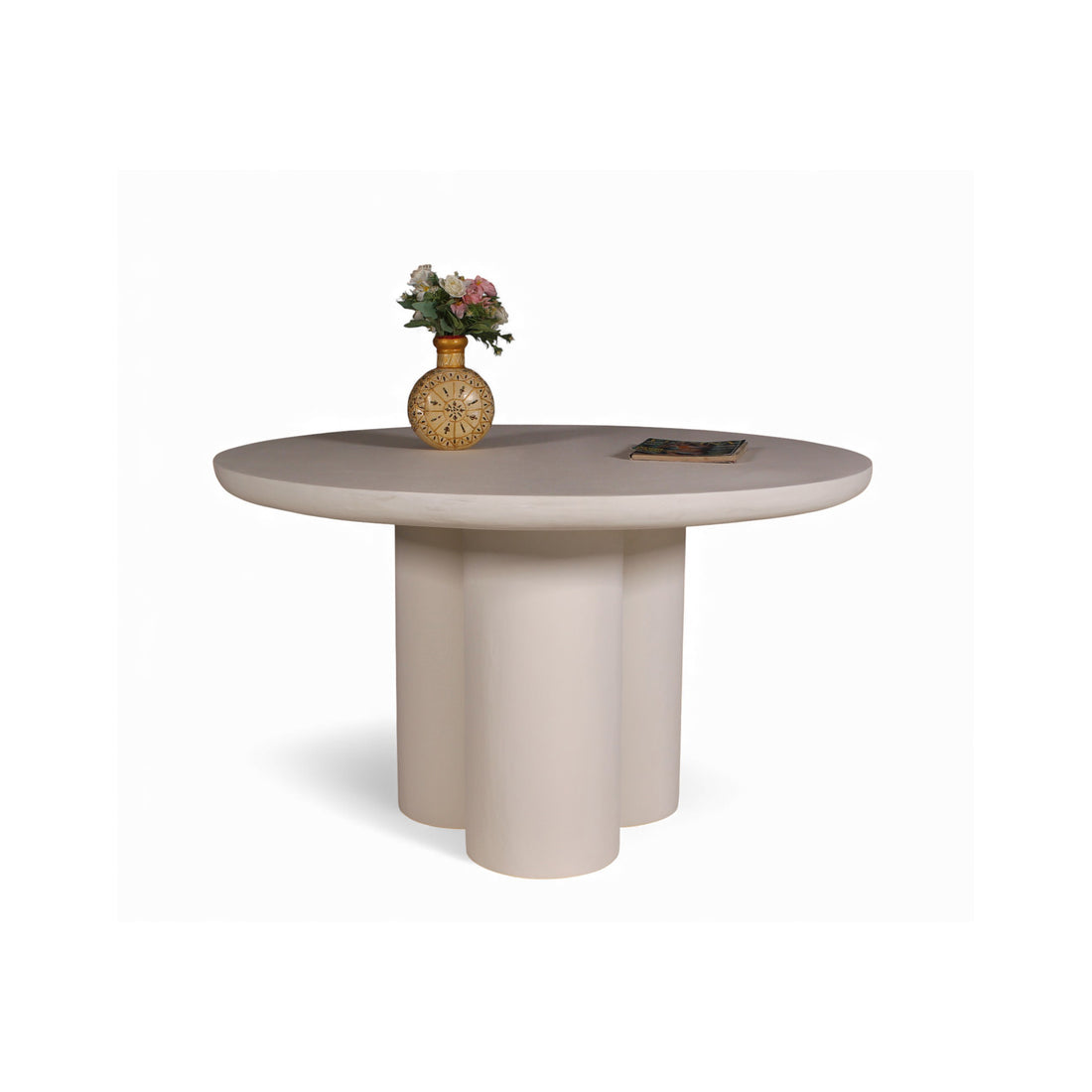 Lime Plaster Round Dining Table 130×130×78 cm