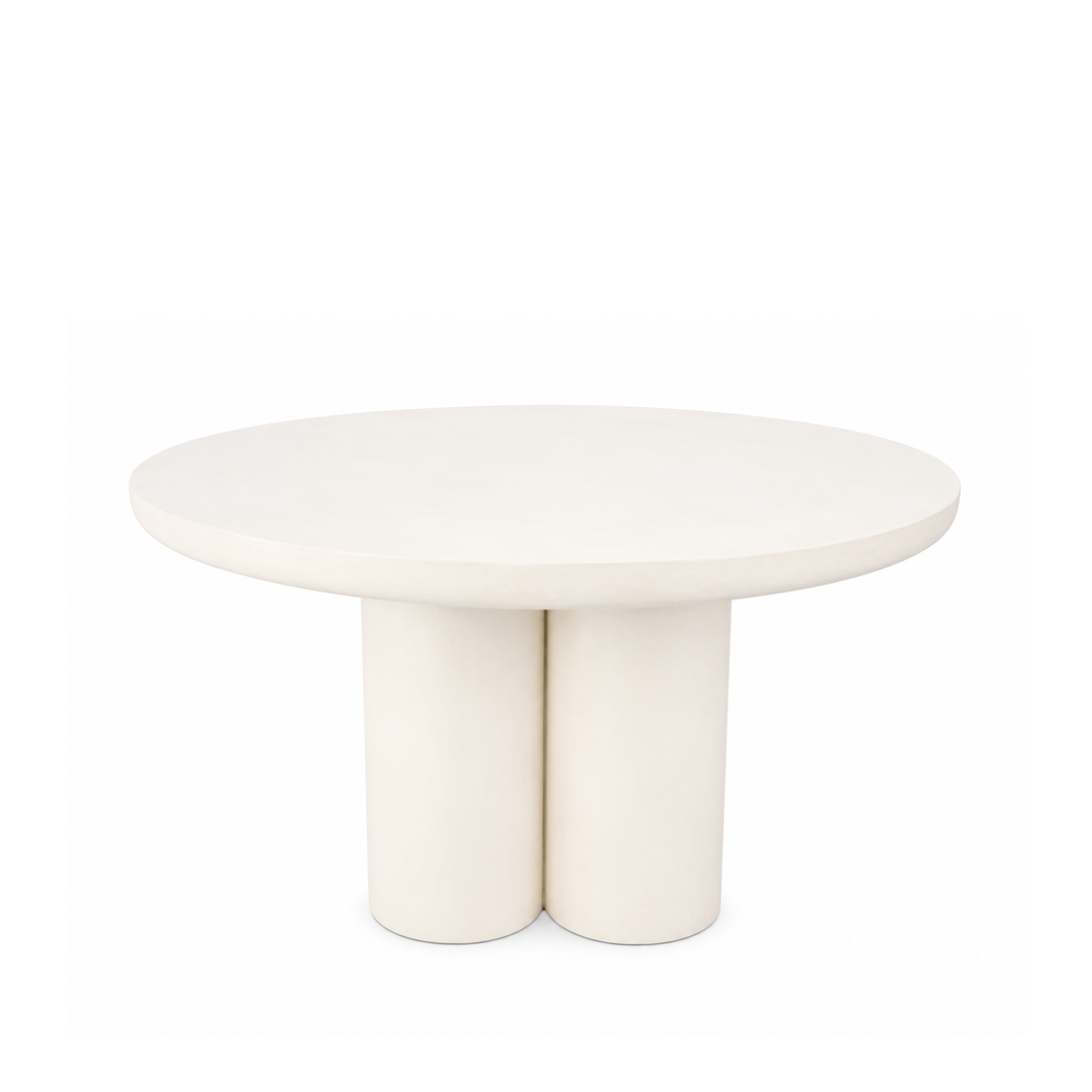 Modern Round Lime Plaster Dining Table – 130 × 130 × 78 cm | Contemporary Pedestal Dining Table for Dining Room & Kitchen