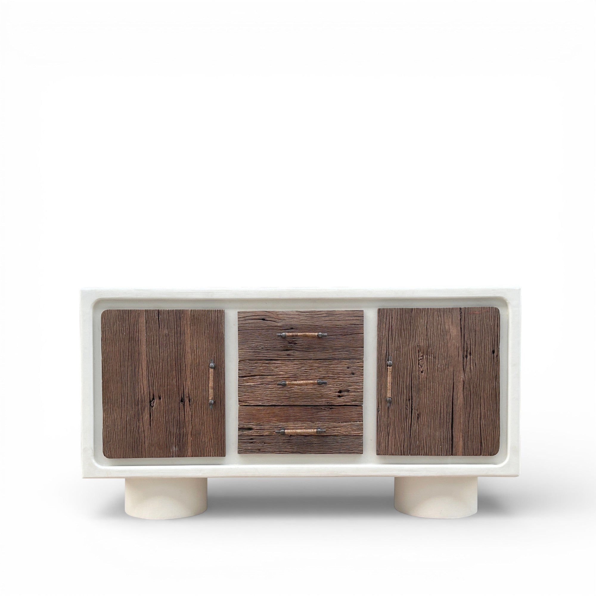 Handcrafted Lime Plaster Sideboard – Contemporary Rustic Design – 150x40x80 cm