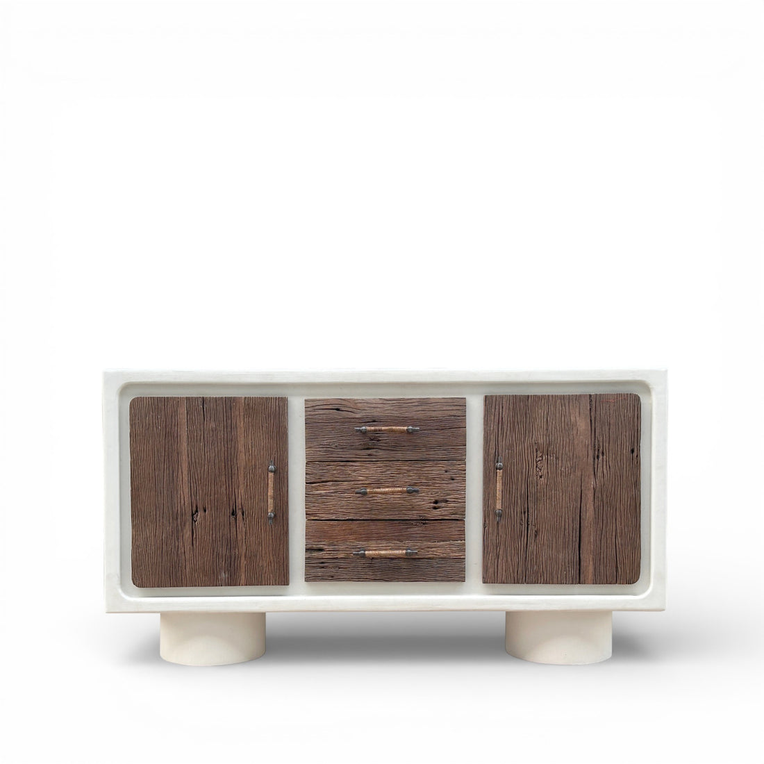Handcrafted Lime Plaster Sideboard – Contemporary Rustic Design – 150x40x80 cm