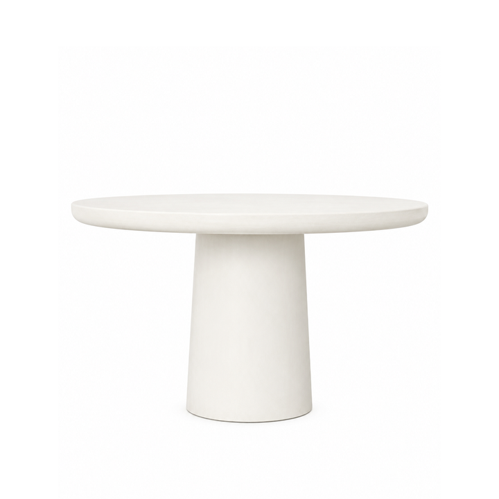 LIME PLASTER DINING TABLE 120×120×77 CM