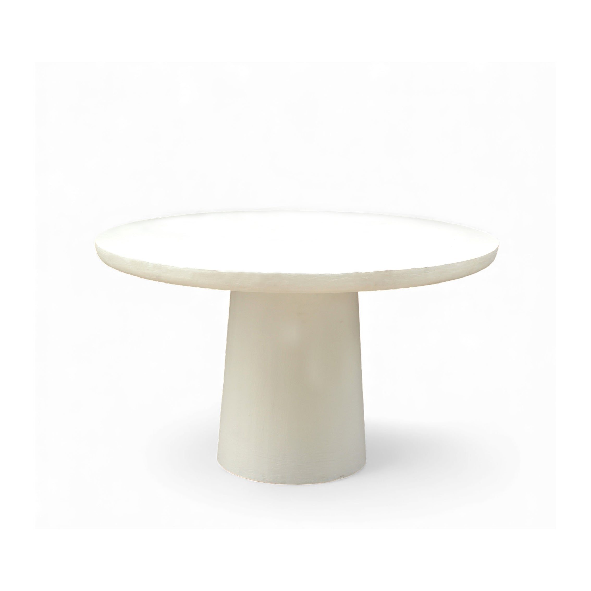 LIME PLASTER DINING TABLE 120×120×77 CM