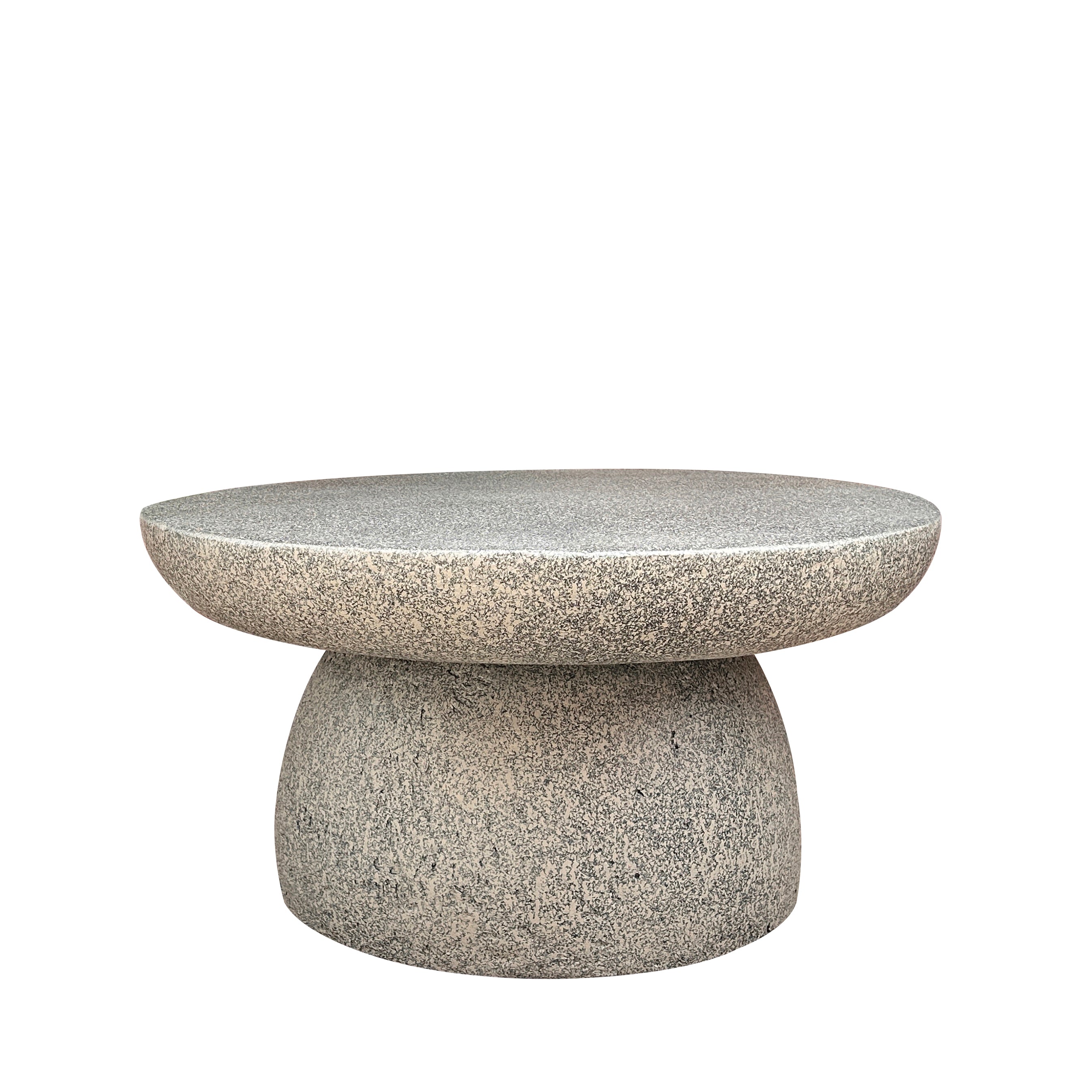 Lime Plaster Stone Finish Round Coffee Table 80x80x40 cm