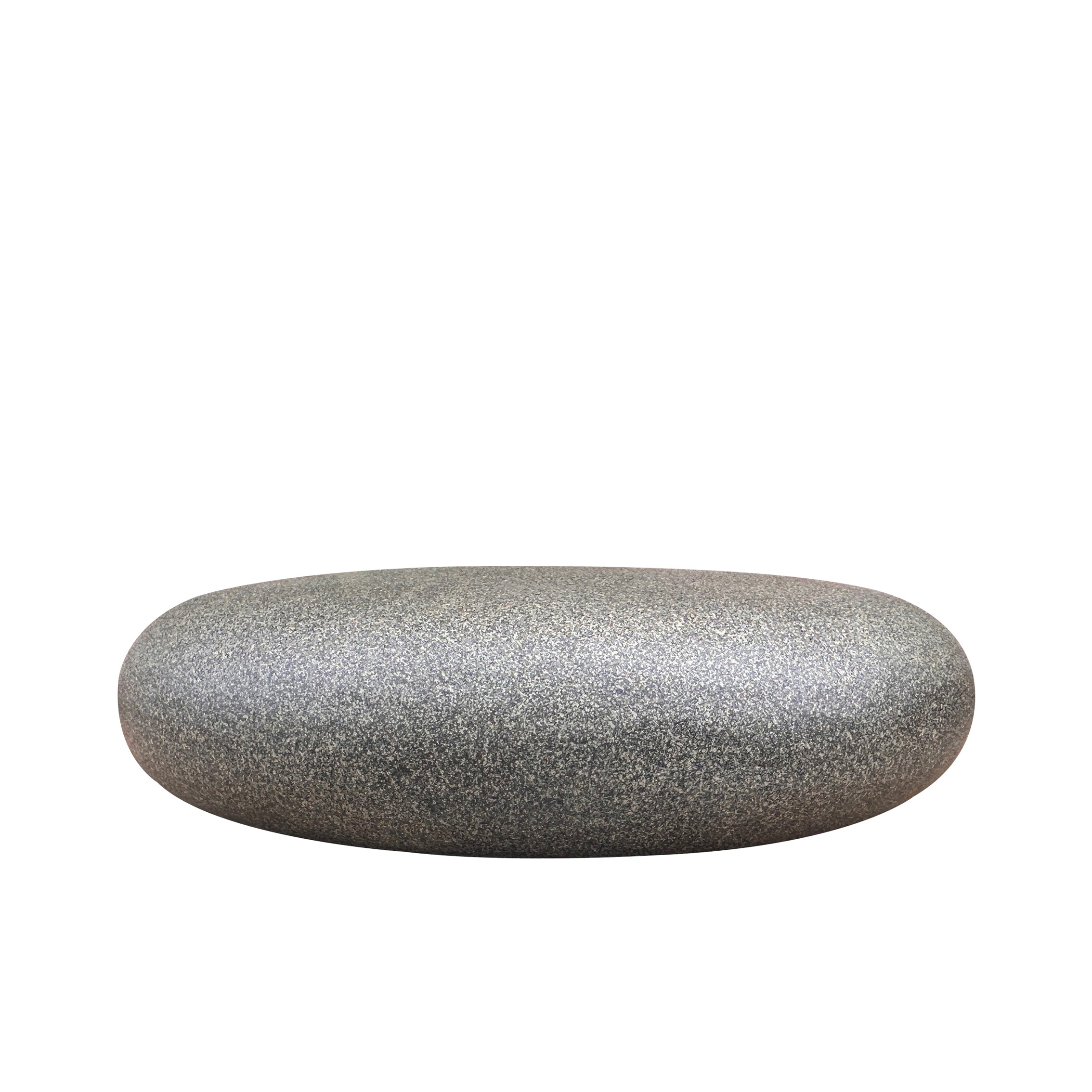 Pebble-Shaped Grey Coffee Table – 100x100x25 cm