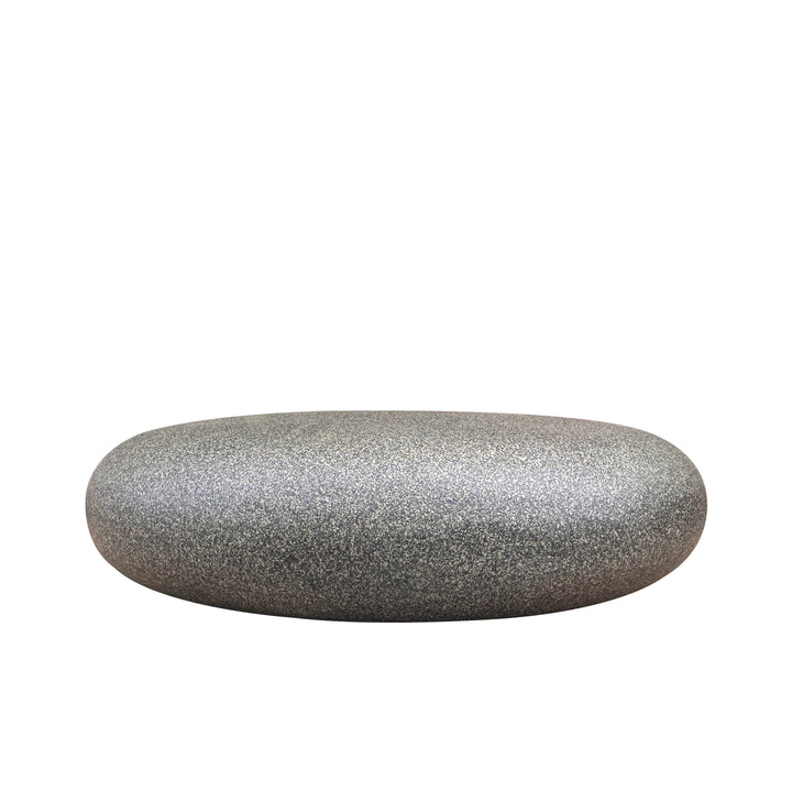 Pebble-Shaped Grey Coffee Table – 100x100x25 cm
