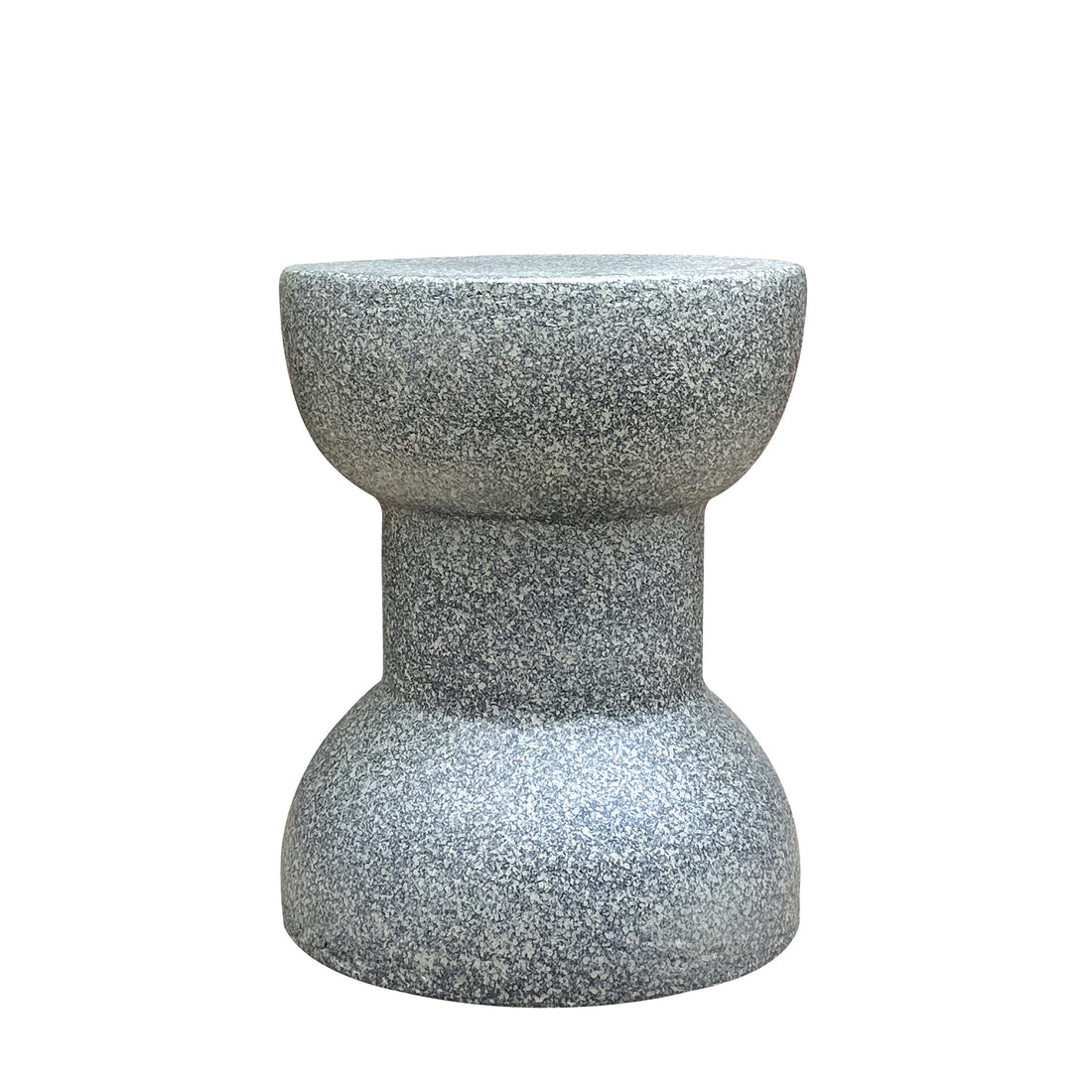 Modern Textured Stone-Finish Side Table 40x40x50 cm