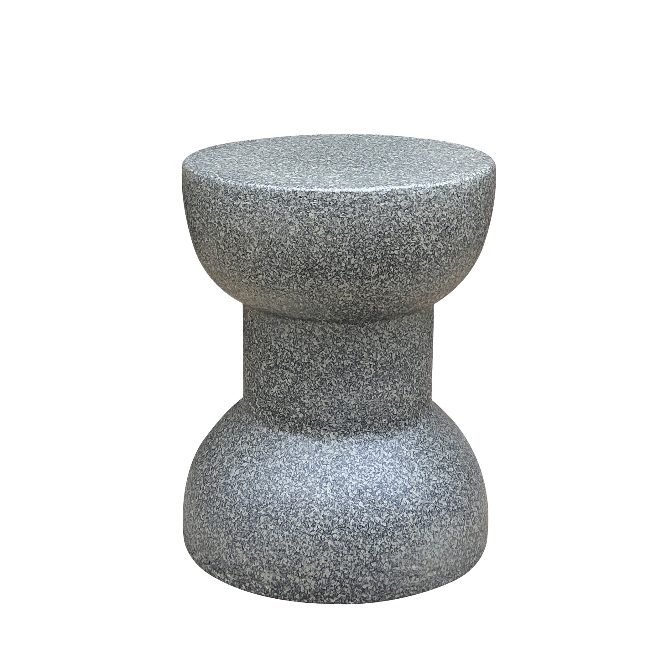 Modern Textured Stone-Finish Side Table 40x40x50 cm