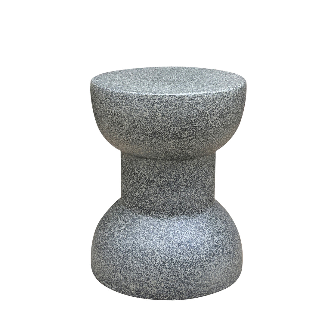 Modern Textured Stone-Finish Side Table 40x40x50 cm