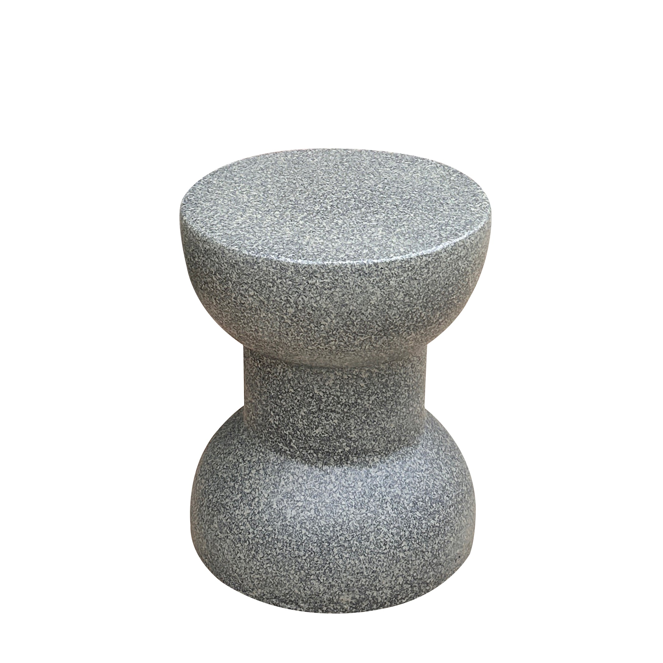 Modern Textured Stone-Finish Side Table 40x40x50 cm