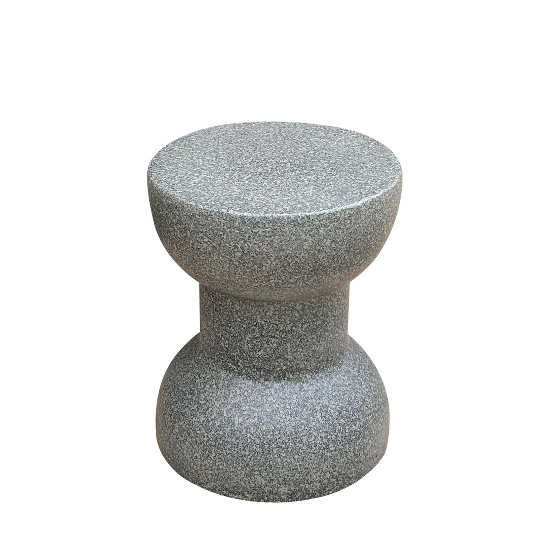 Modern Textured Stone-Finish Side Table 40x40x50 cm