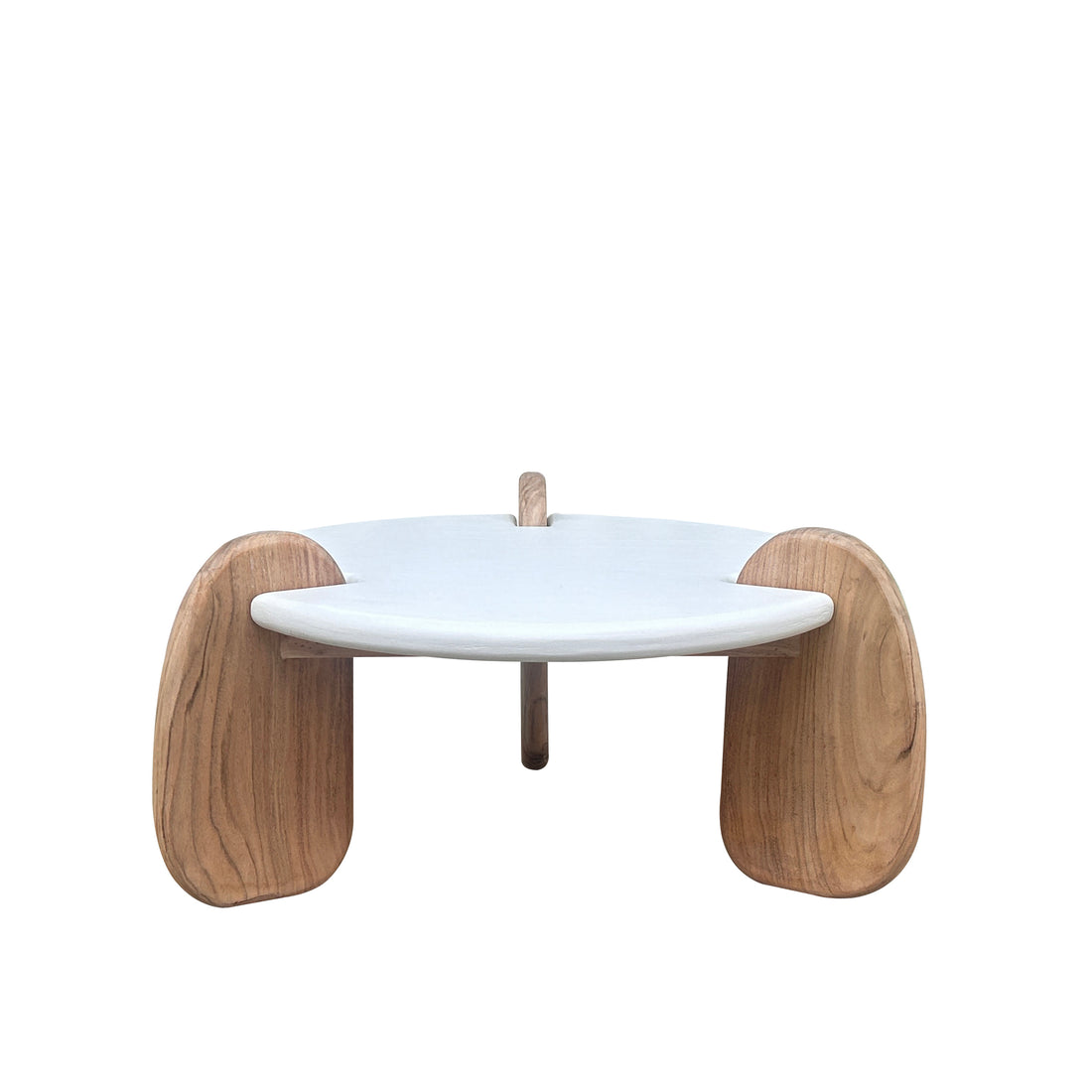 Lime Plaster with Wooden Coffee Table