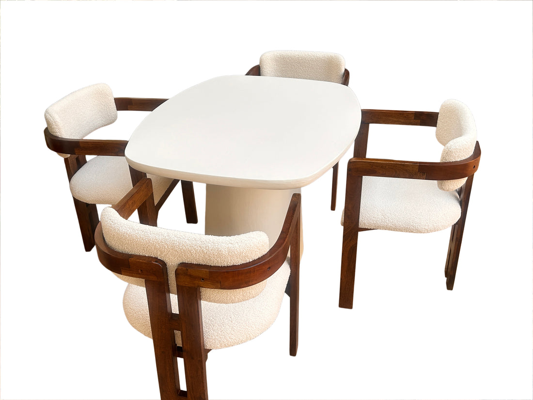 Modern Oval Pedestal Dining Table – 120 x 90 x 76 cm