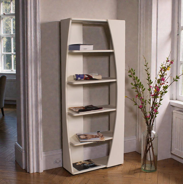 Lime Plaster Bookshelf / Display Shelf – 60 × 24 × 150 cm