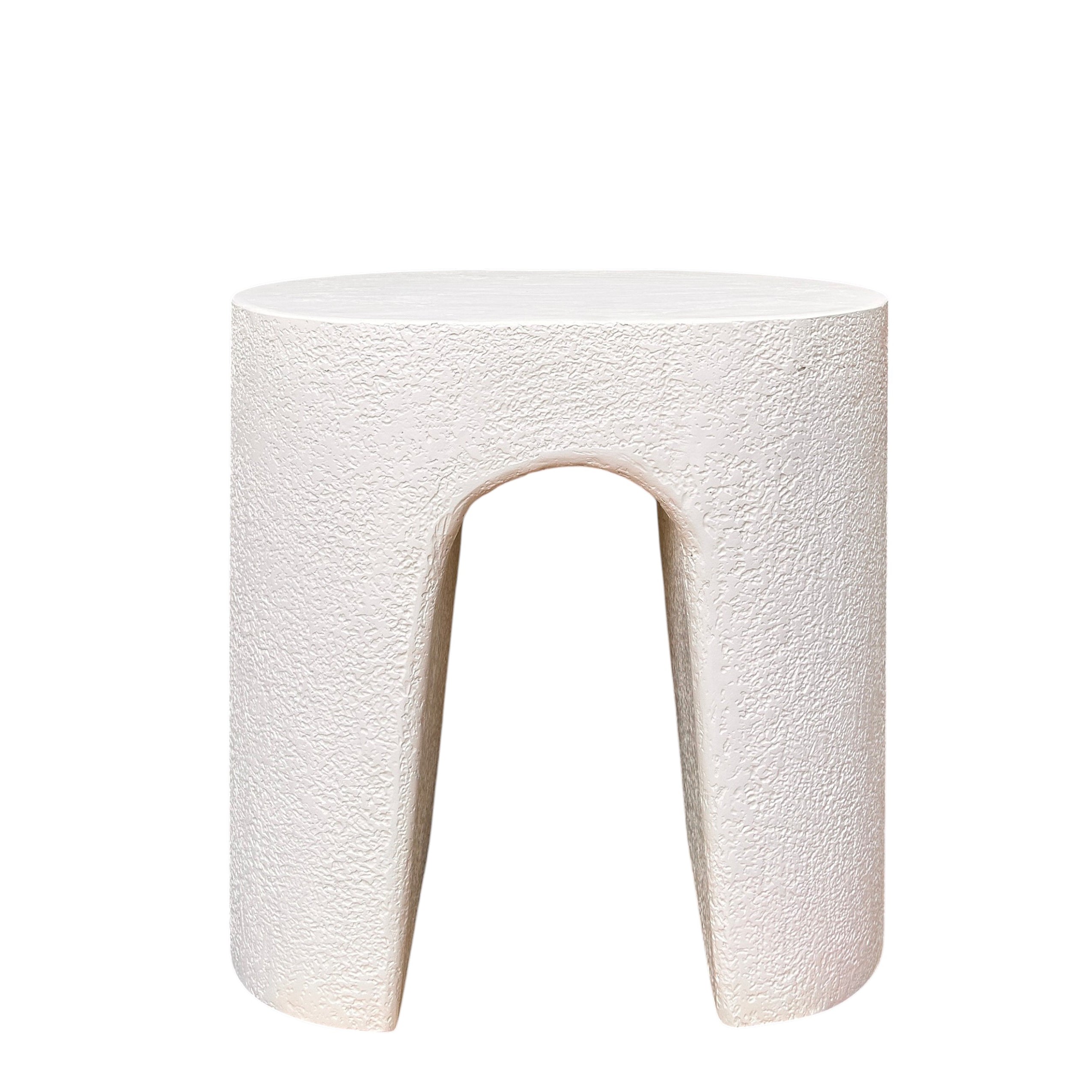 Terra Collection MDF Lime Plaster Side Table (55x40x55 cm)