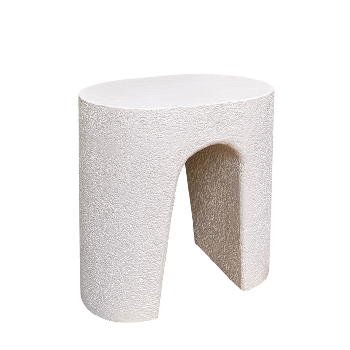 Terra Collection MDF Lime Plaster Side Table (55x40x55 cm)