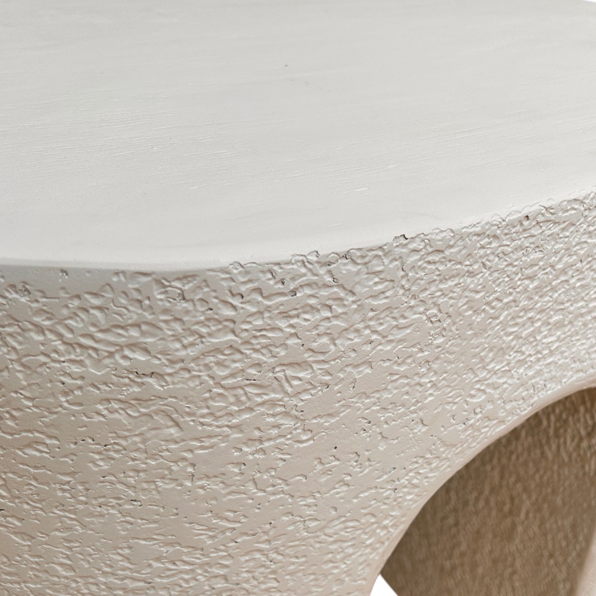 Terra Collection MDF Lime Plaster Side Table (55x40x55 cm)